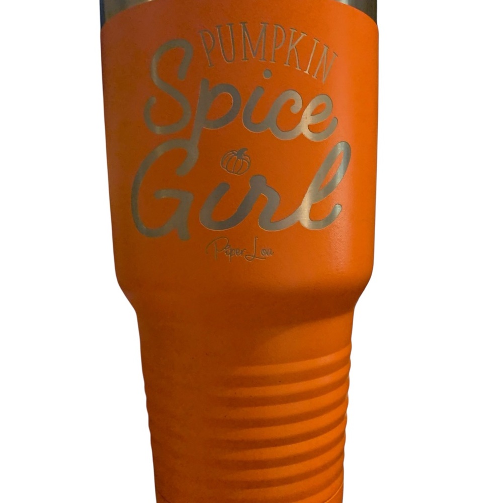 Pumpkin Spice Girl Orange Travel Tumbler -